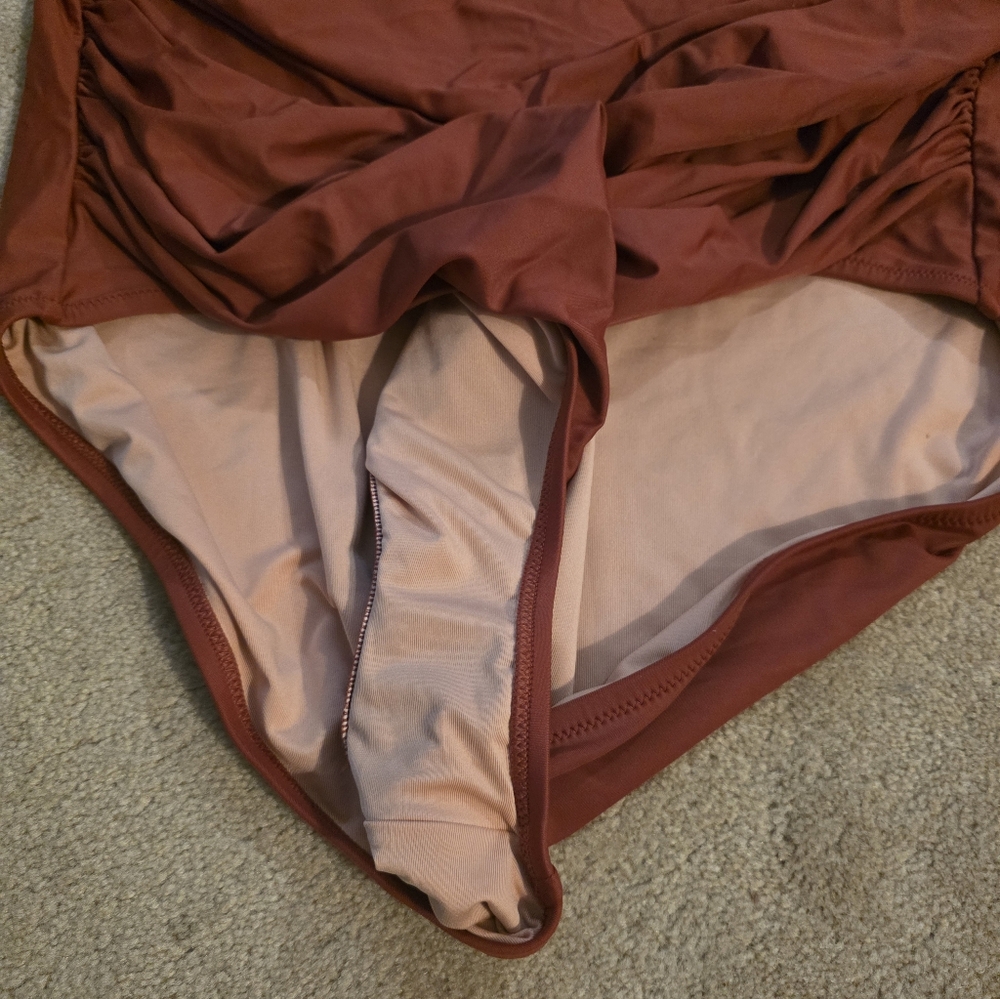 J Crew Ruched One-Shoulder One-Piece Swimsuit - Picture 6 of 7